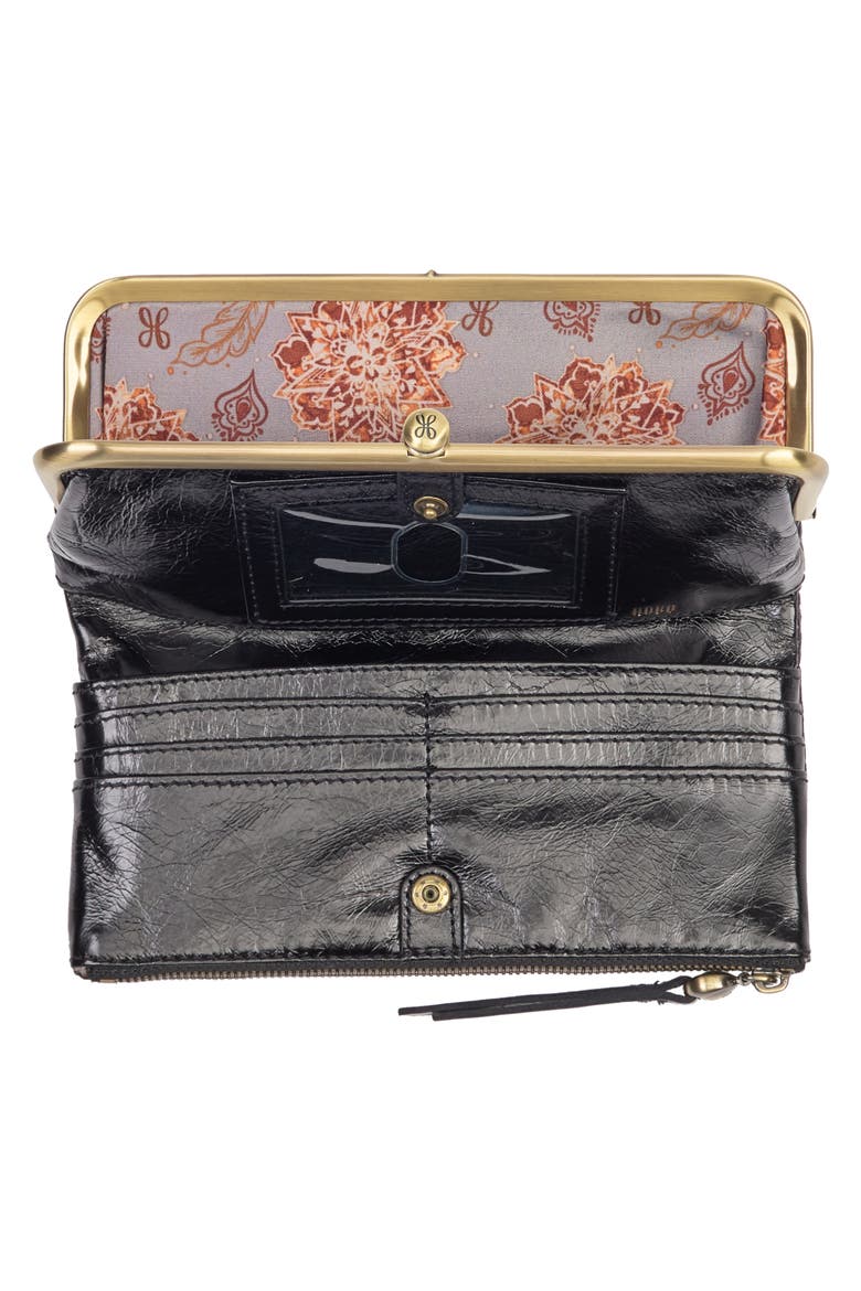 Wind Leather Clutch Bag, Alternate, color, BLACK