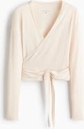 H&M Sports Wrap Top In Modal