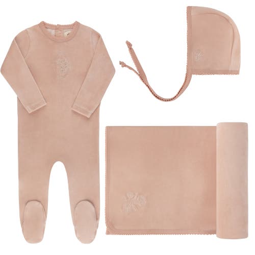 Ely's & Co. Velour Center Floral Collection In Pink