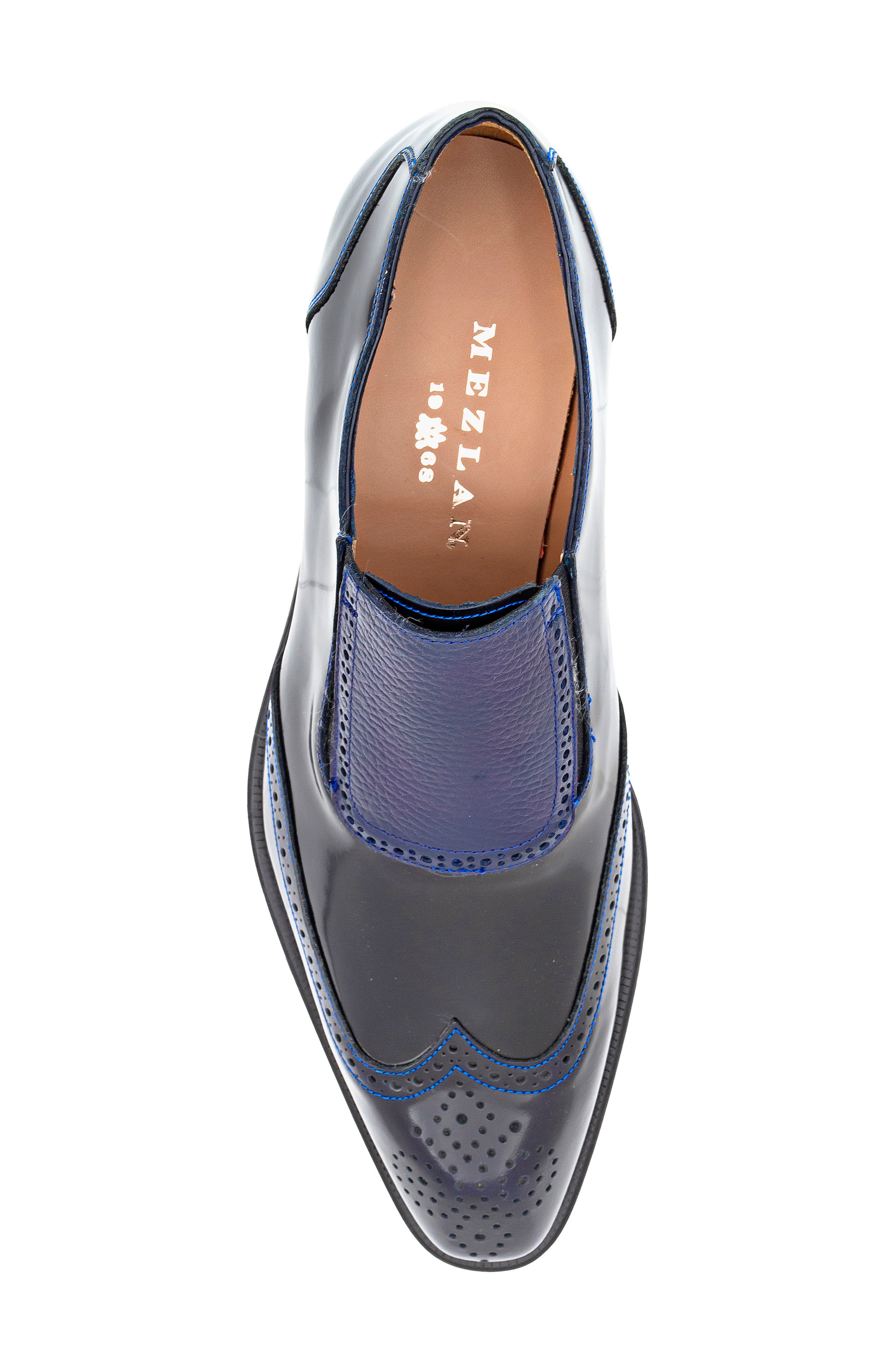Wingtip Slip-On Shoe, Alternate, color, BLUE