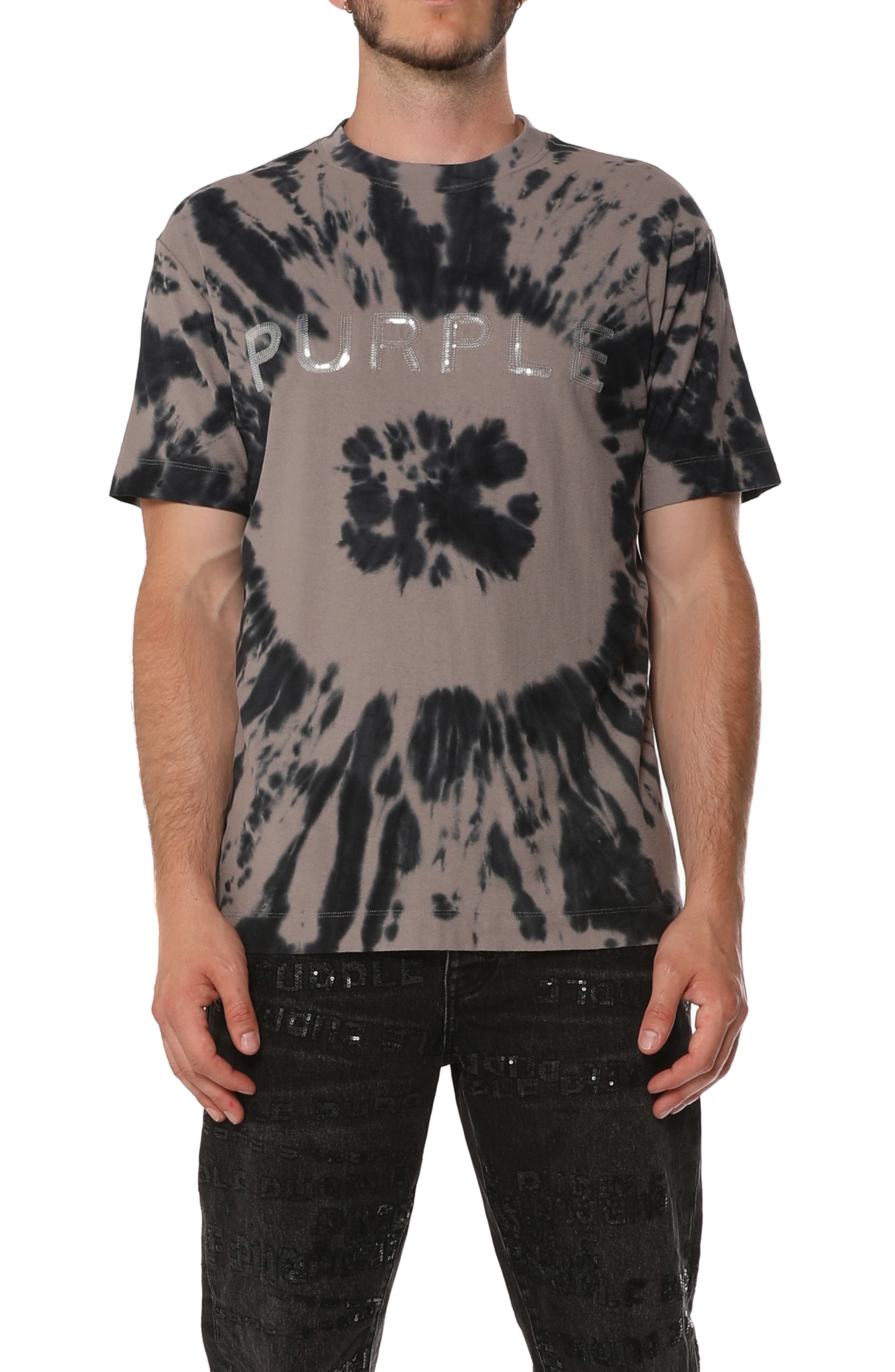 Sequin Logo Texture Jersey T-Shirt