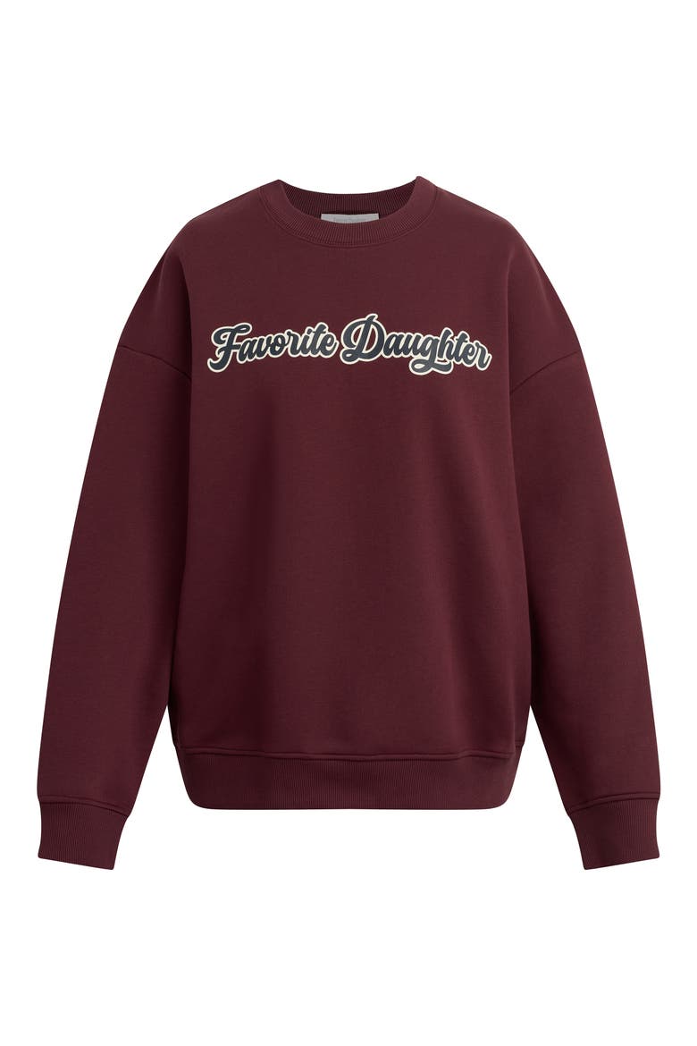 The Varsity Sweatshirt, Main, color, BURGUNDY/ NAVY