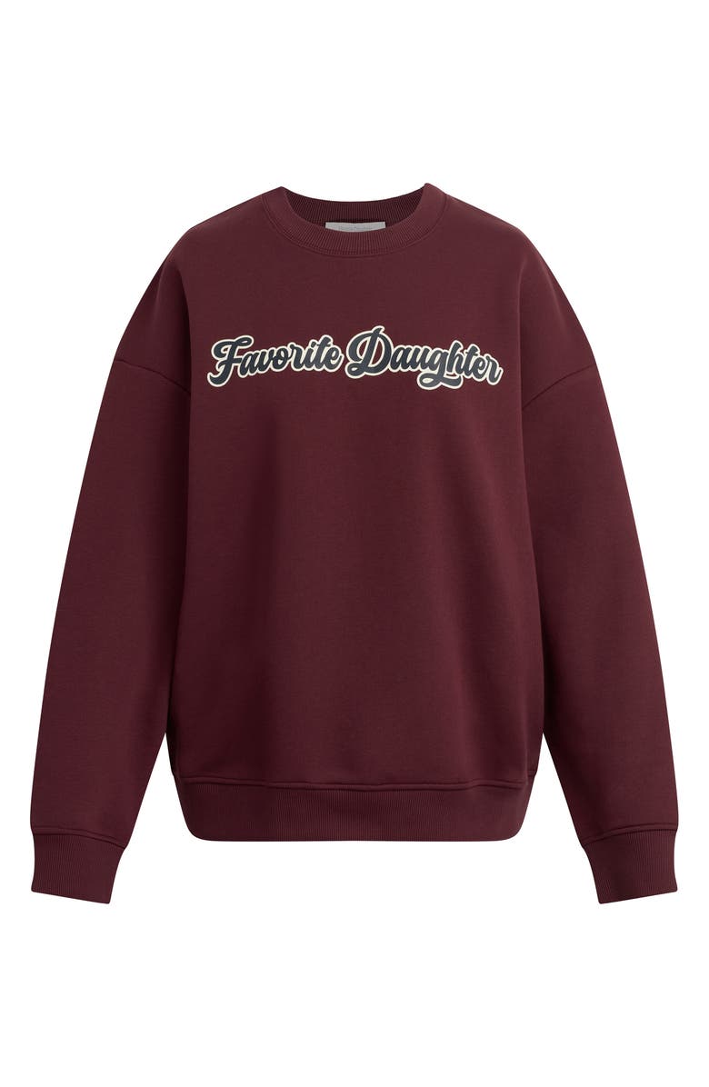 Favorite Daughter The Varsity Sweatshirt, Main, color, Burgundy/ Navy