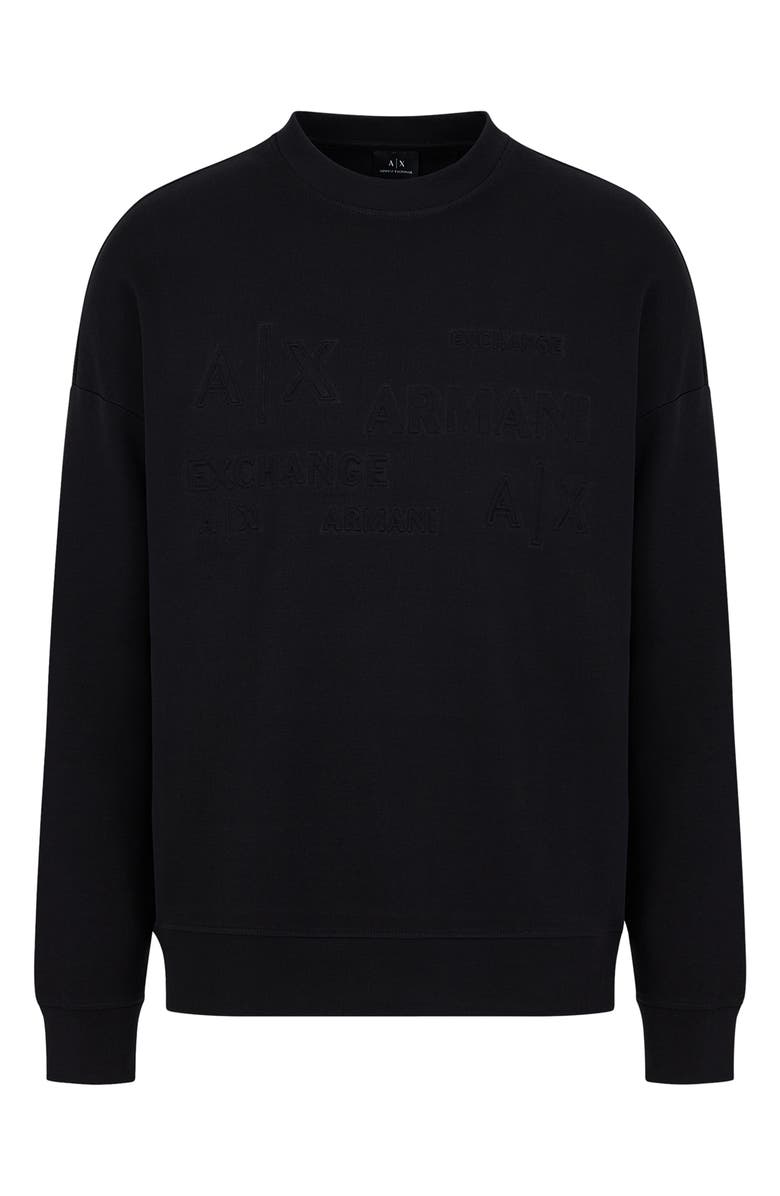 Armani Exchange Embossed Logo Interlock Sweatshirt, Alternate, color, 