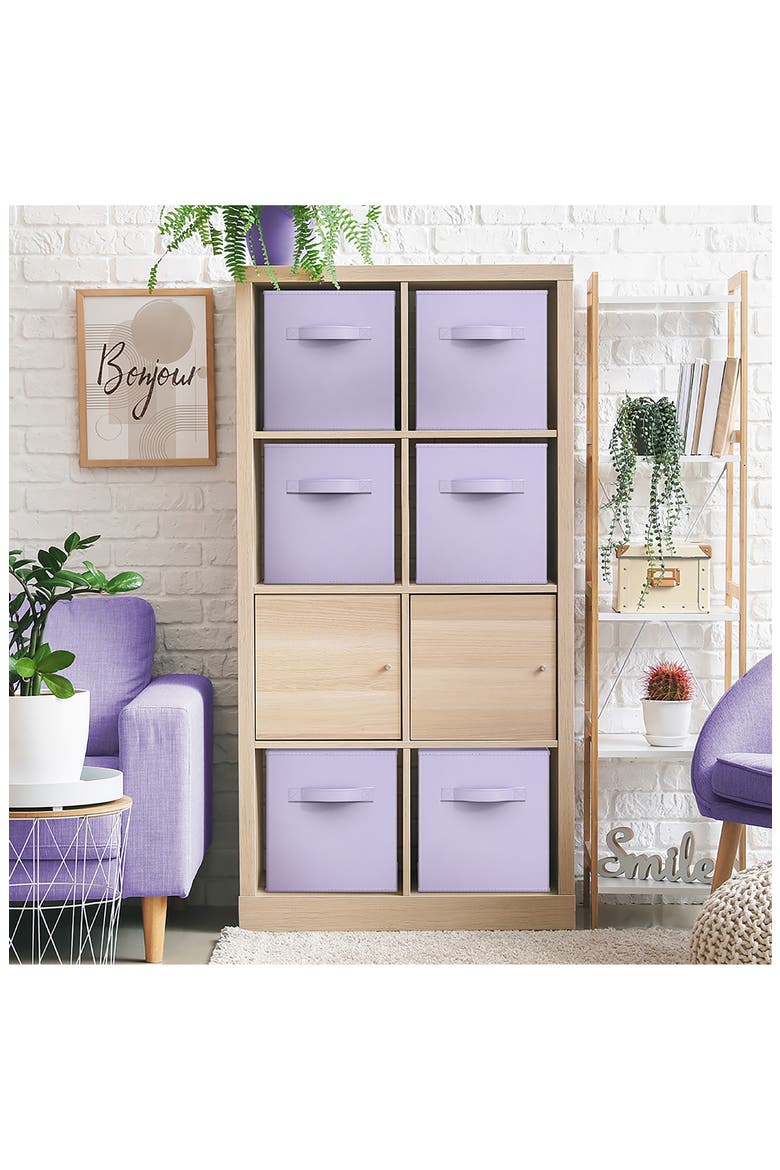 6-Pack Collapsible Storage Cube, Alternate, color, PASTEL PURPLE