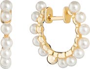 ATHRA LUXE Freshwater Pearl Hoop Earrings