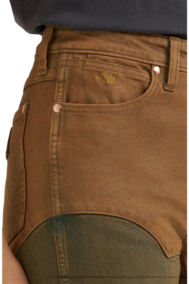 Western Chaps Flare Jeans, Alternate, color, BROWN