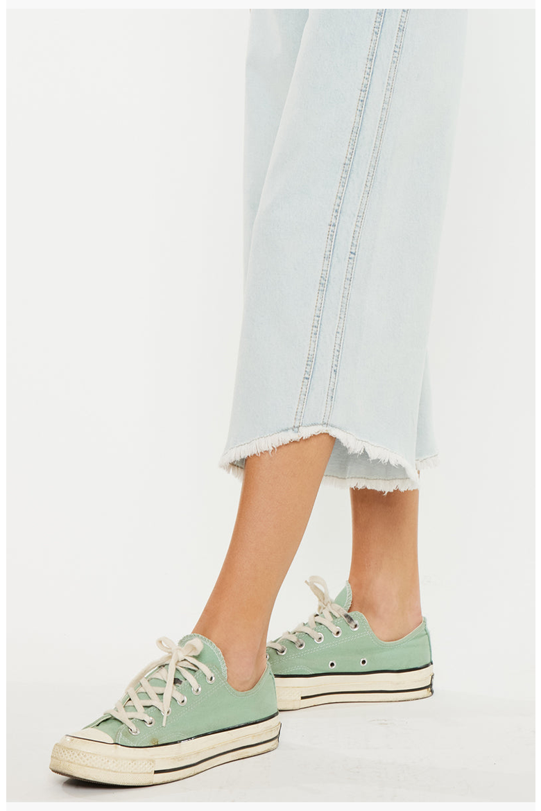 Arnie High Rise Cropped Gaucho Pants, Alternate, color, Light Wash
