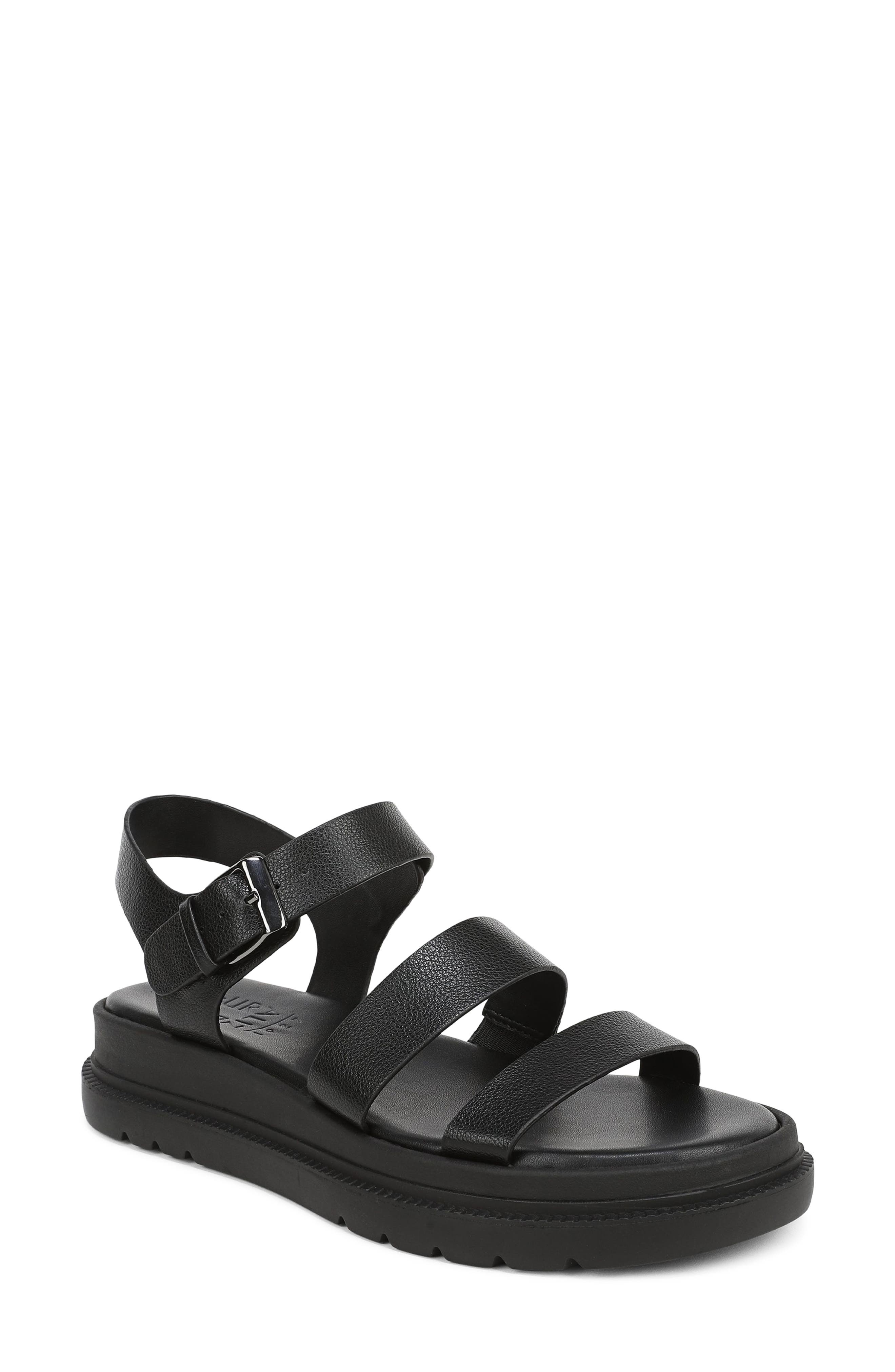 Naturalizer Avenue Ankle Strap Platform Sandal, Main, color, Black