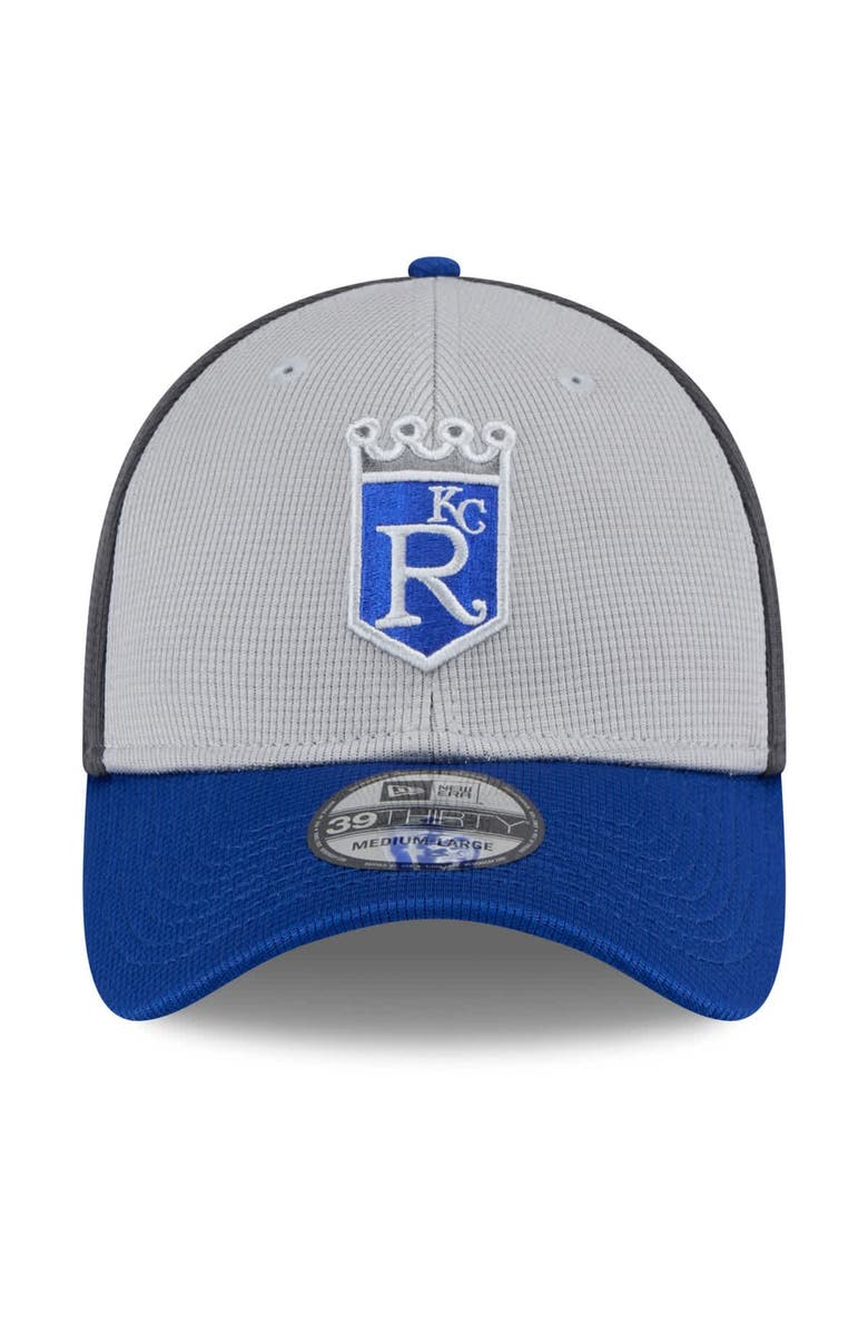 New Era Men's New Era  Gray/Royal Kansas City Royals 2025 Batting Practice 39THIRTY Flex Hat, Alternate, color, 
