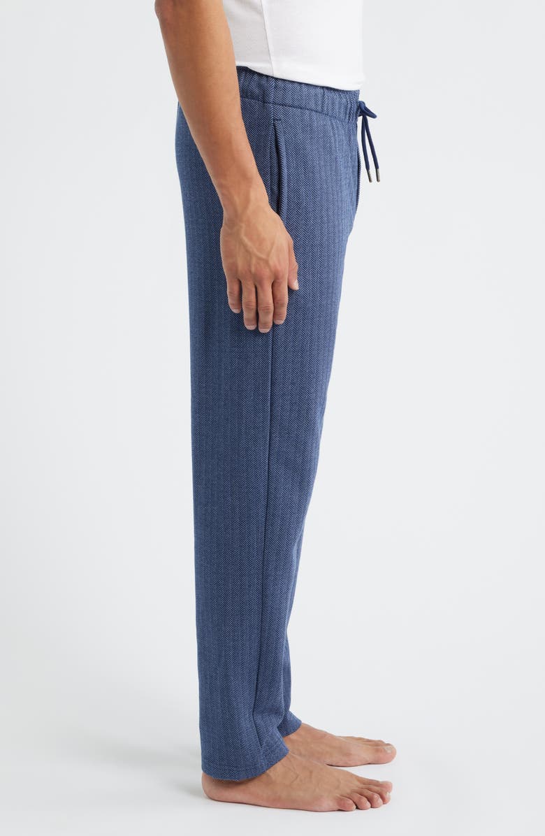 Polo Ralph Lauren Herringbone Pajama Pants, Alternate, color, Cruise Navy