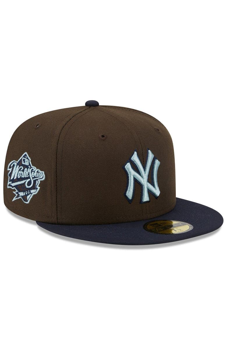 New Era Men's New Era Brown/Navy New York Yankees  1999 World Series Walnut 9FIFTY Fitted Hat, Main, color, 