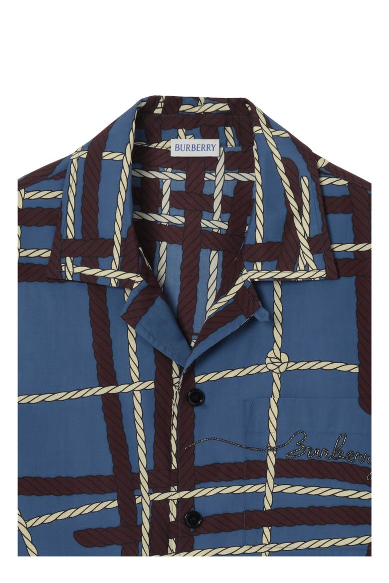 Relaxed Fit Knot Check Cotton Shirt, Alternate, color, Maritime blue