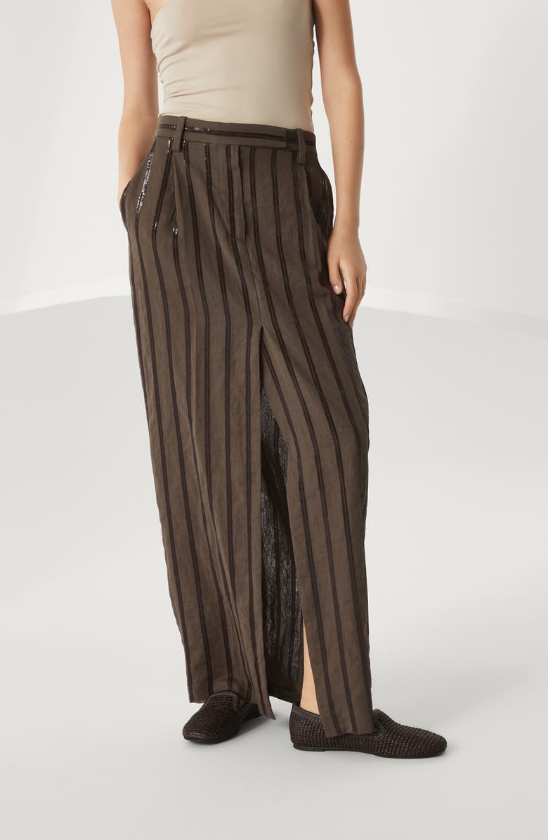 Brunello Cucinelli Dazzling Embroidery skirt, Alternate, color, 