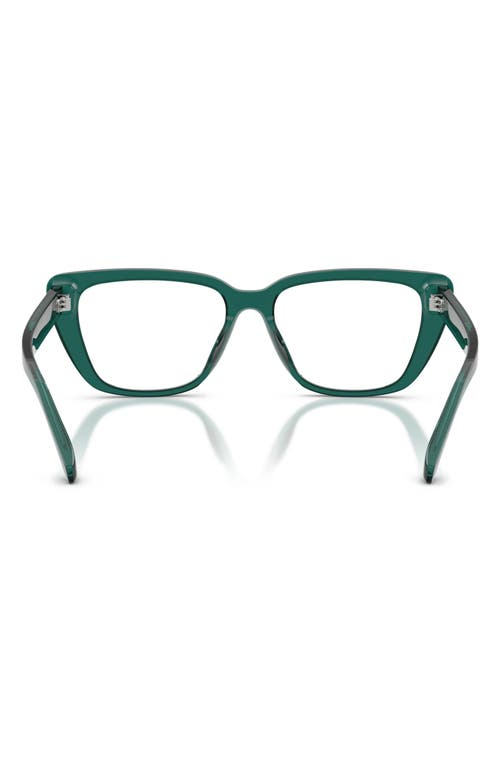 Emporio Armani 54mm Cat Eye Optical Glasses In Green