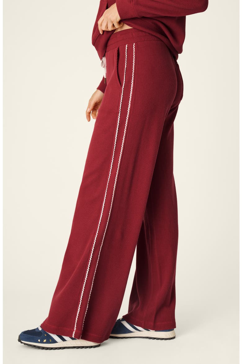 Every Day Wide Leg Lounge Pants, Alternate, color, DARK WINE