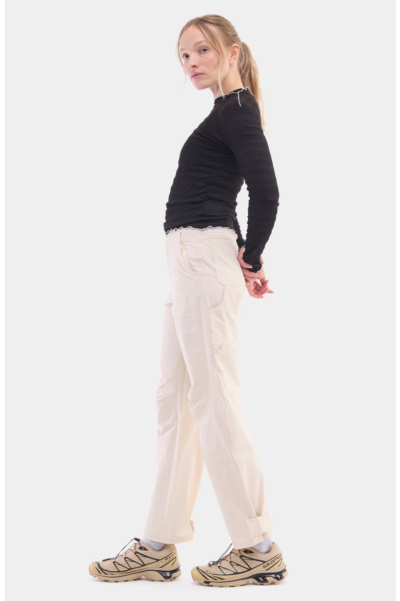 Ynes Texture Top, Alternate, color, BLACK
