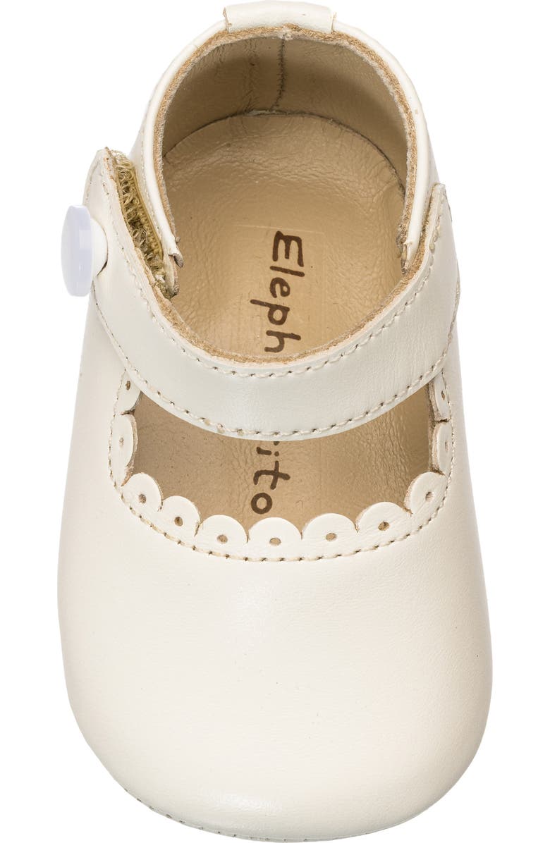 Elephantito Mary Jane Crib Shoe, Alternate, color, Bone