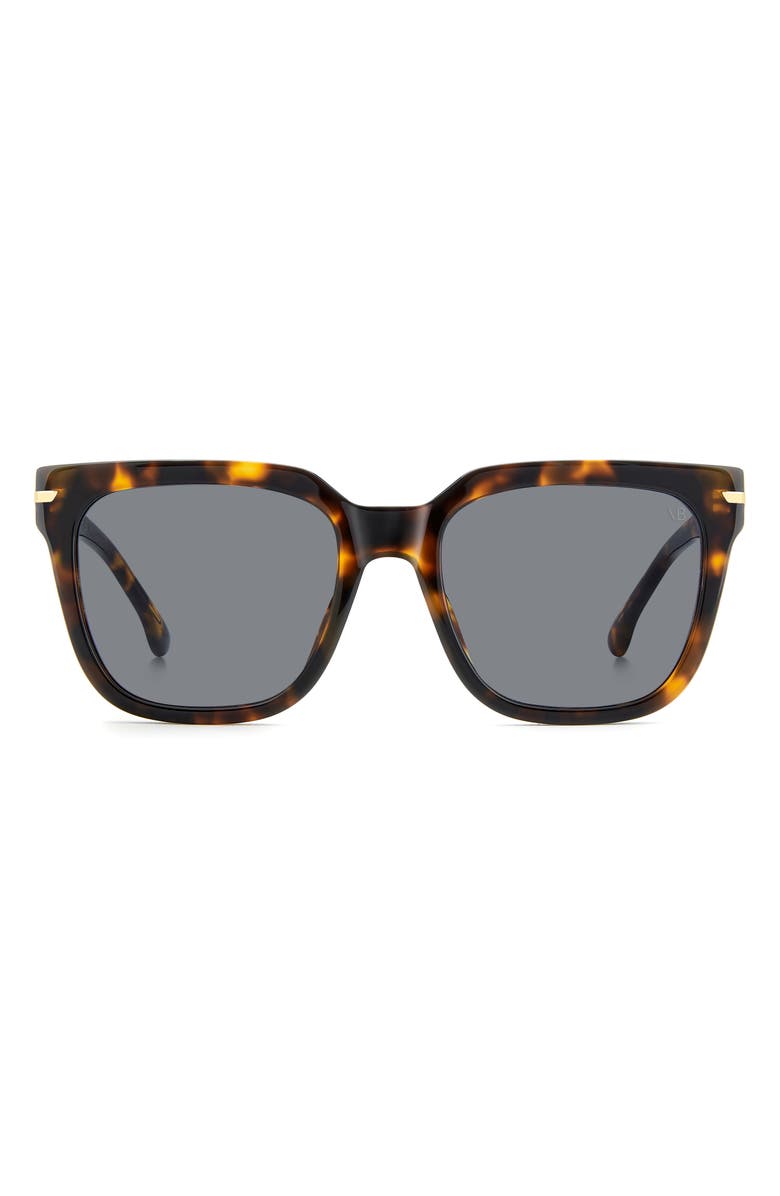 Victoria Beckham 53mm Square Sunglasses, Main, color, Brown Havana/ Grey