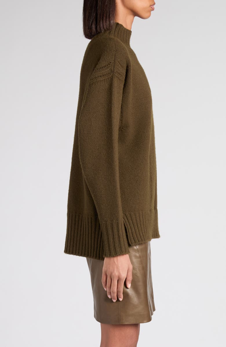 TOM FORD Chunky Wool & Cotton Mock Neck Sweater, Alternate, color, Fg815 Military Green