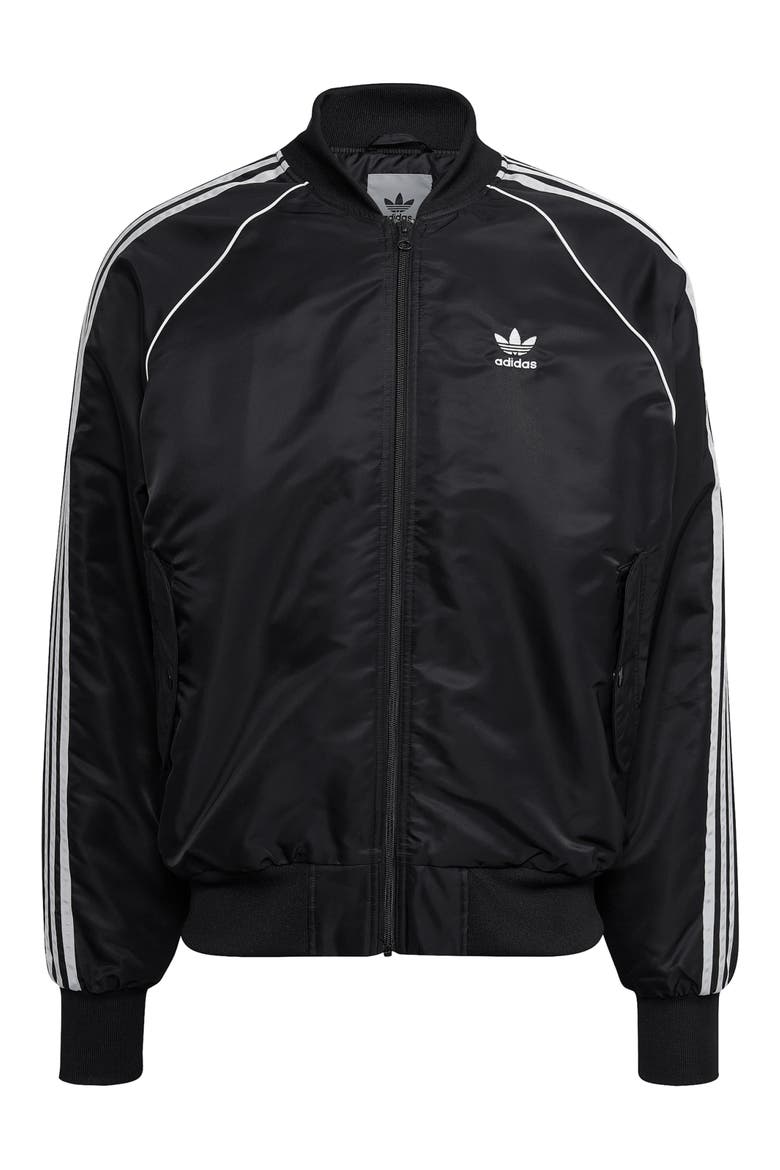 Raglan Sleeve Bomber Jacket, Alternate, color, BLACK