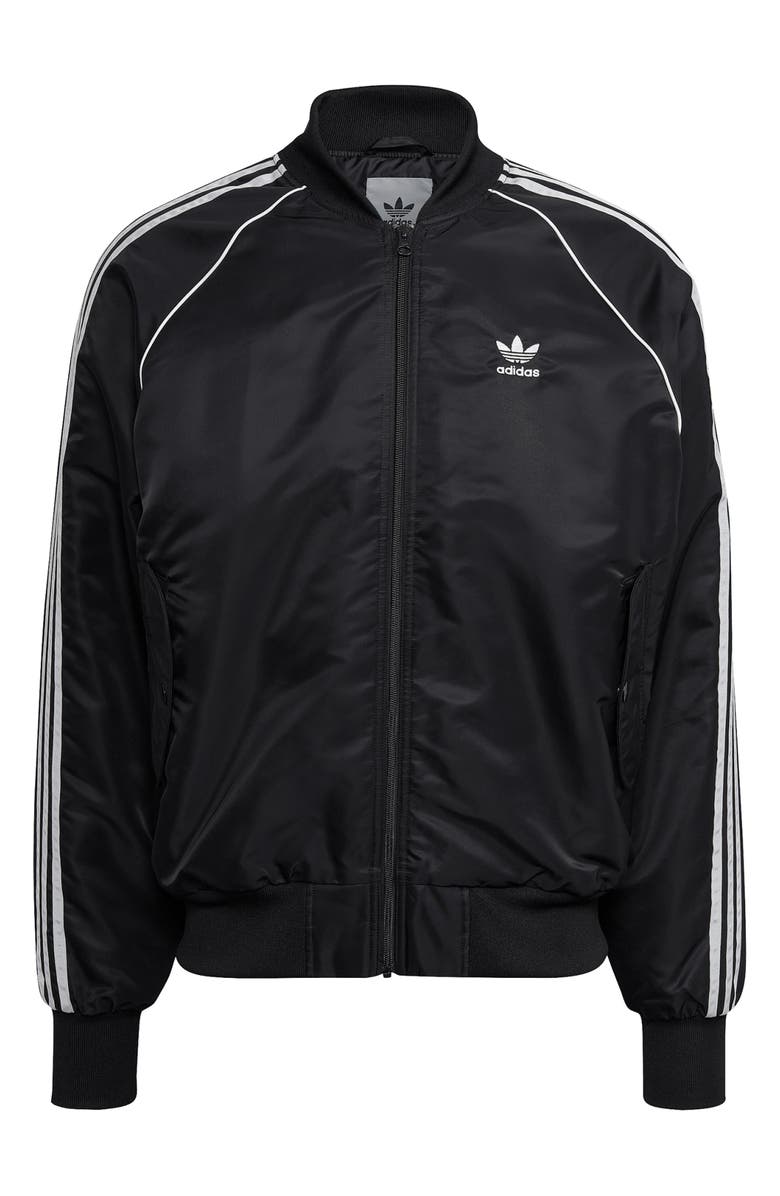 adidas Raglan Sleeve Bomber Jacket, Alternate, color, 