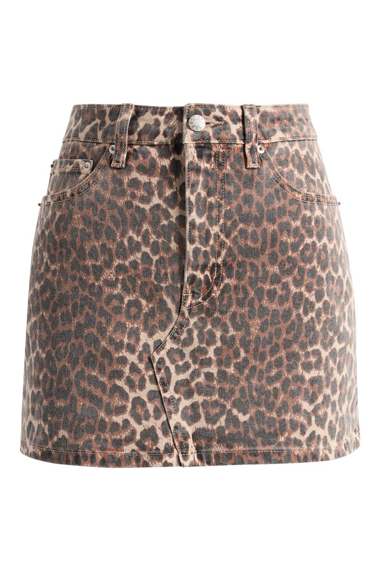 Malibu Denim Miniskirt, Alternate, color, COOL CAT