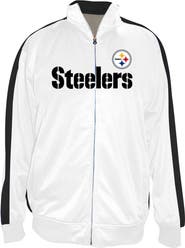 FANATICS Men's Fanatics White Pittsburgh Steelers Big & Tall Tricot Full-Zip Track Jacket