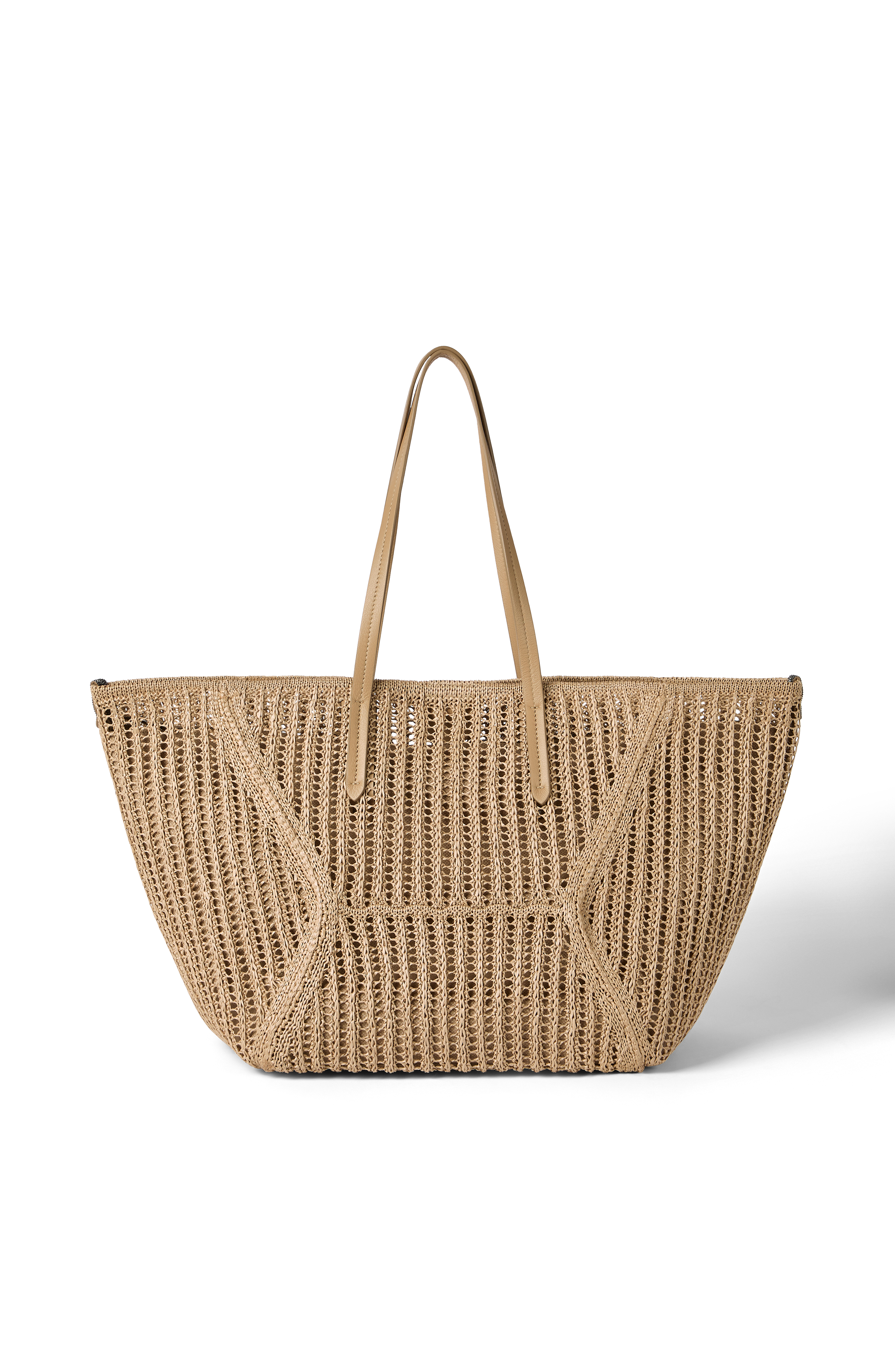 Brunello Cucinelli Techno raffia BC Duo bag, Main, color, Rope