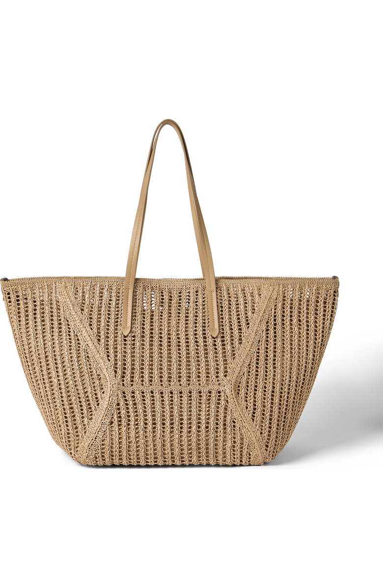 Brunello Cucinelli Techno raffia BC Duo bag, Main, color, Rope