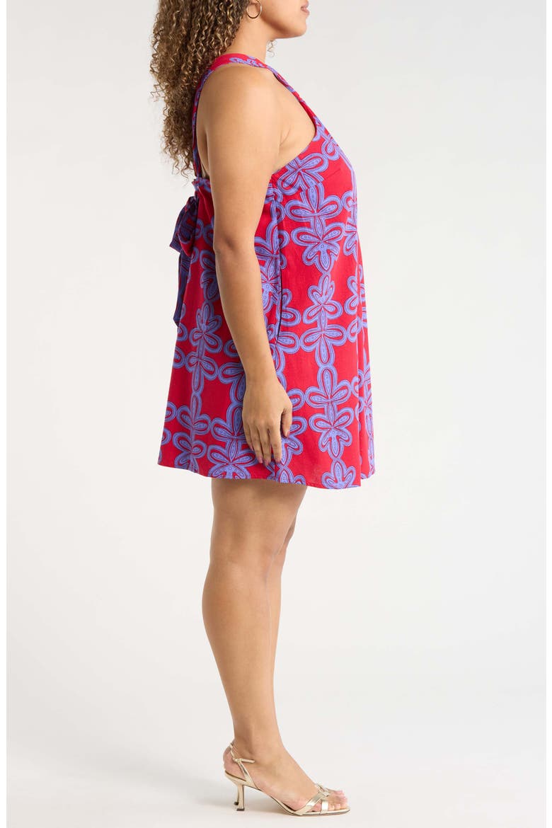Rory Abstract Amory Halter Mini Dress, Alternate, color, CHERRY-MULTI