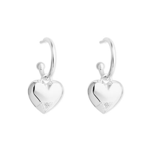 Art Deco Hearts Hoop Earrings