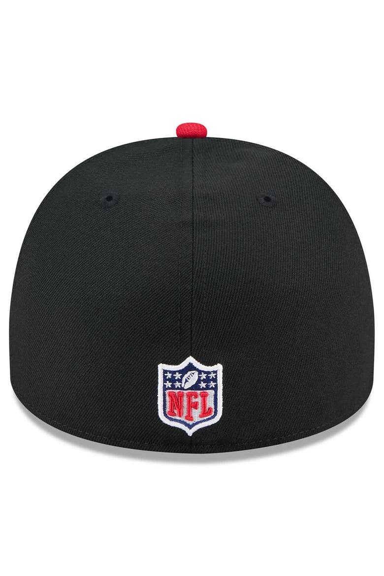 Men's New Era Black/Red Atlanta Falcons 2025 NFL Draft On Stage A-Frame 59FIFTY Fitted Hat, Alternate, color, Black
