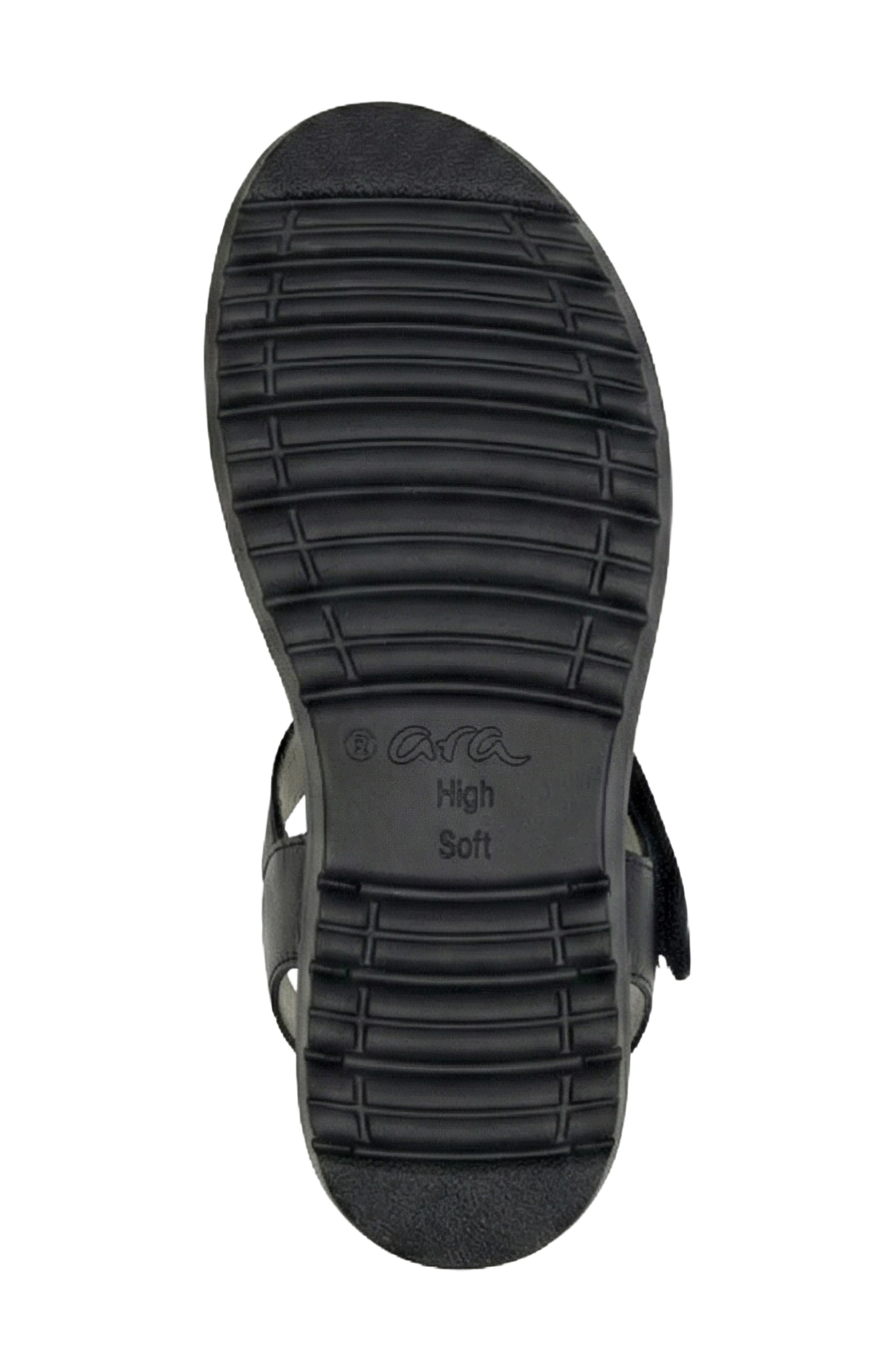 ara Belize Platform Sandal, Alternate, color, Black Nappa Leather