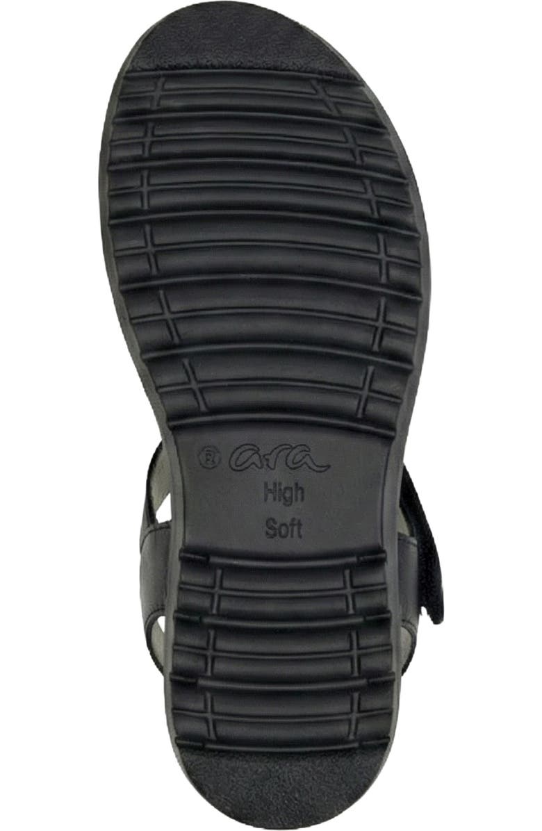 ara Belize Platform Sandal, Alternate, color, Black Nappa Leather