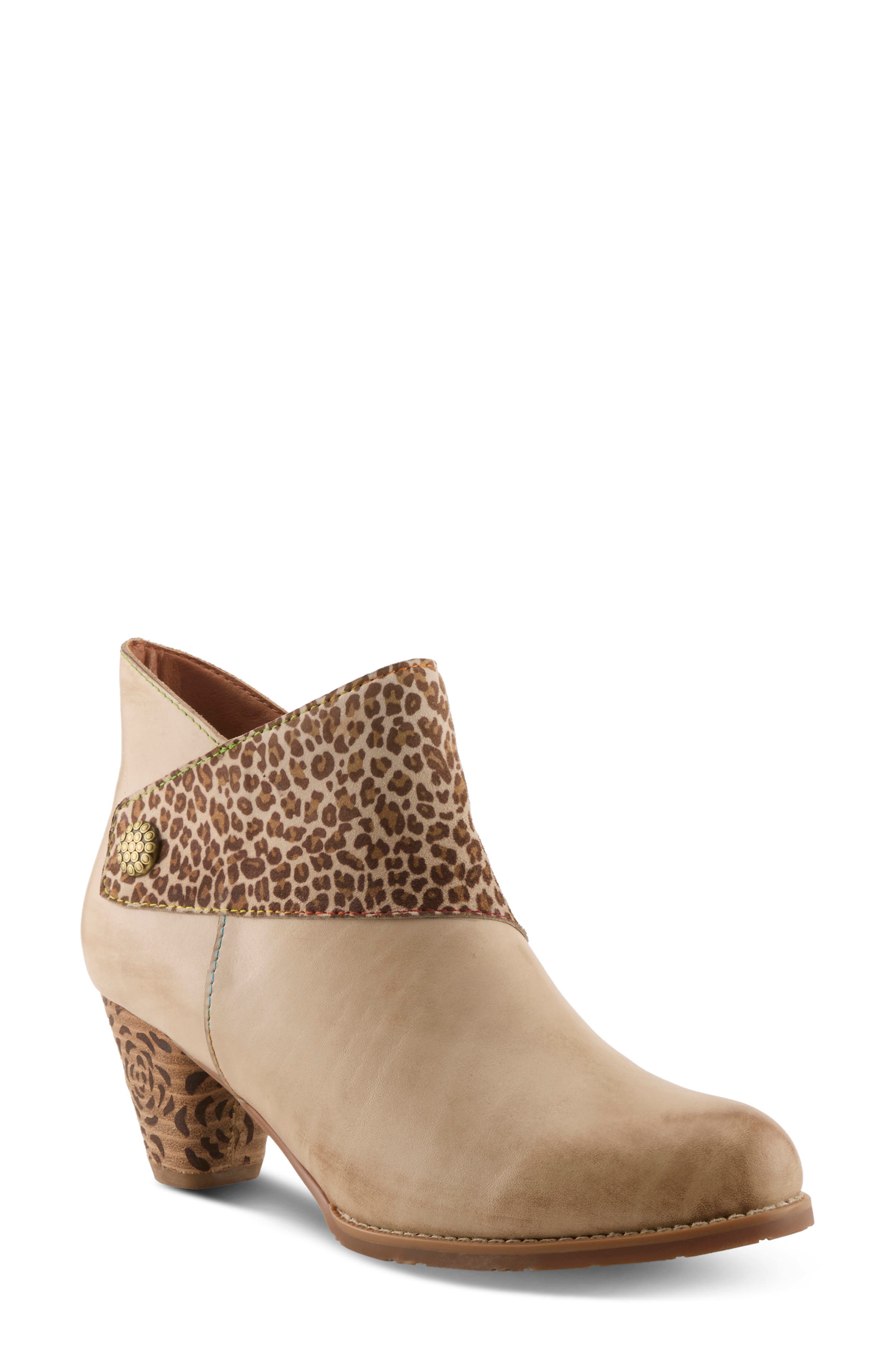 Here Kitty Bootie, Main, color, BEIGE MULTI