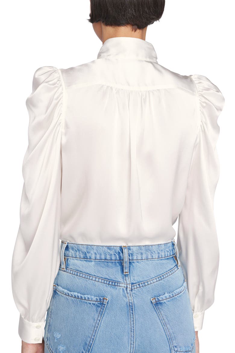 Gillian Silk Top, Alternate, color, OFF WHITE
