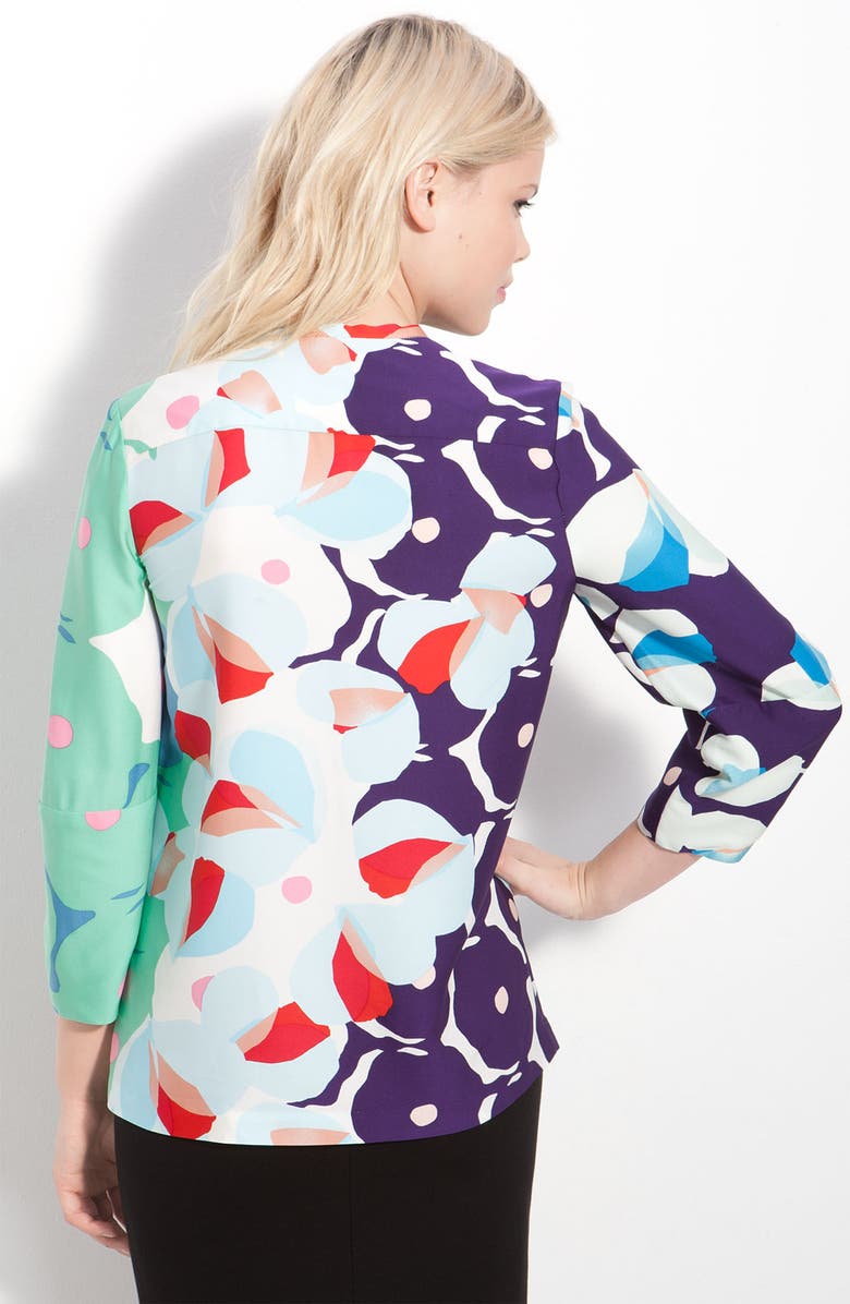 Diane von Furstenberg 'Whista' Print Silk Blouse, Alternate, color, 