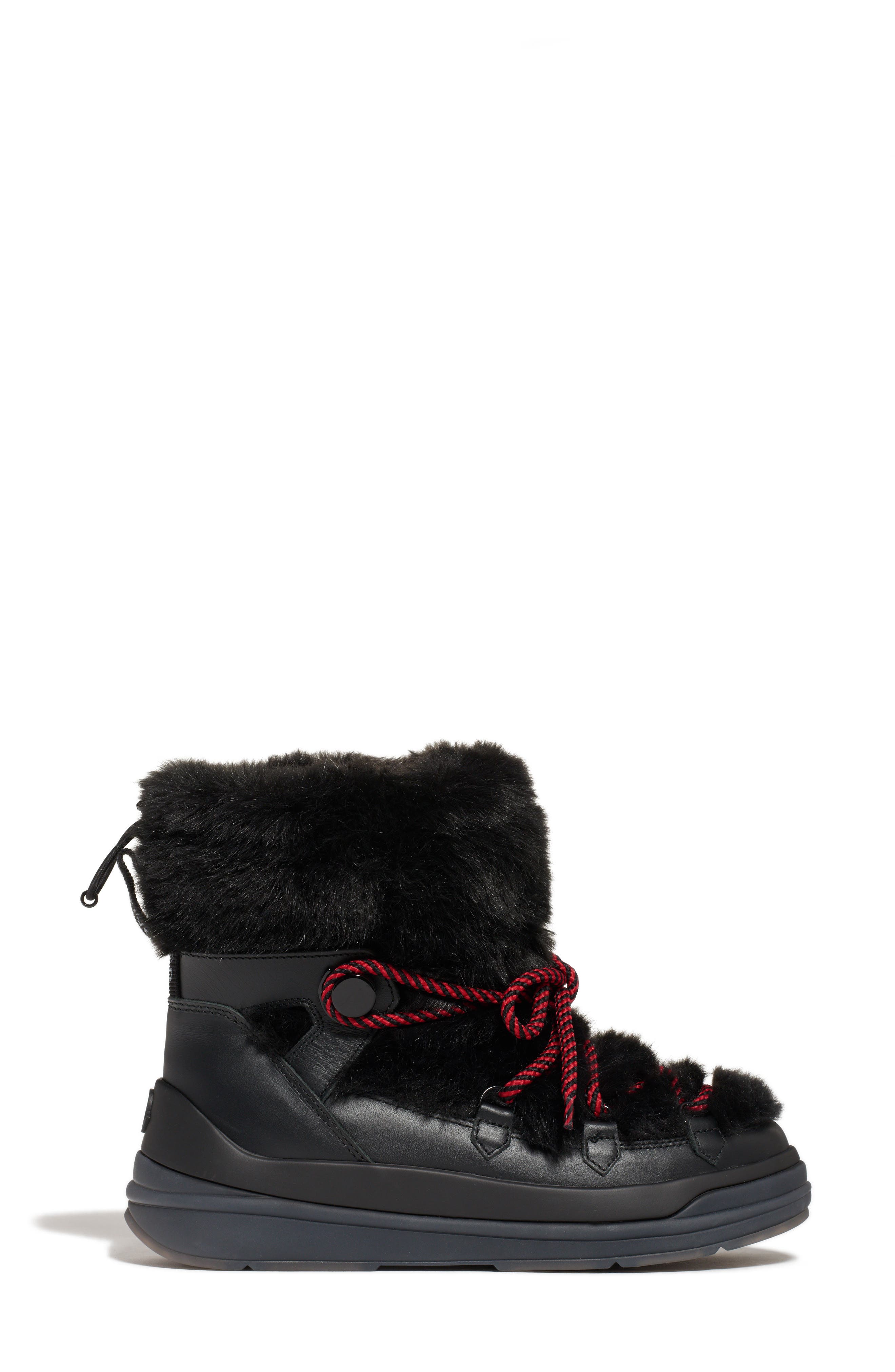 Moncler Insolux Faux Fur Lined Waterproof Snow Boot, Alternate, color, 