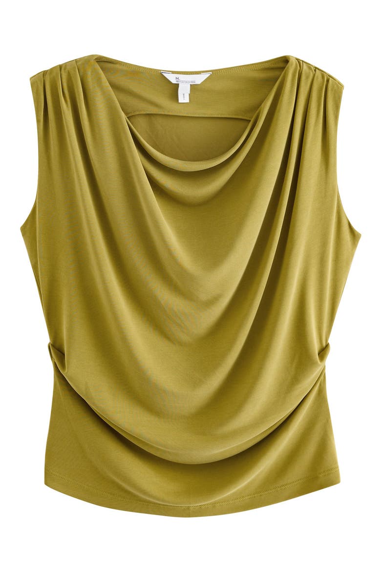Cowl Neck Sleeveless Top, Alternate, color, GREEN