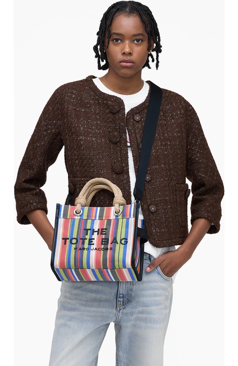 Marc Jacobs The Small Stripe Mesh Tote, Alternate, color, Red Multi