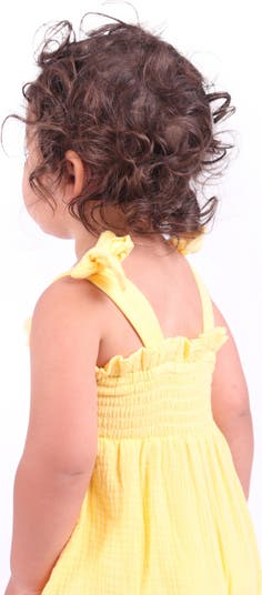 Smocked Cotton Gauze Balloon Romper