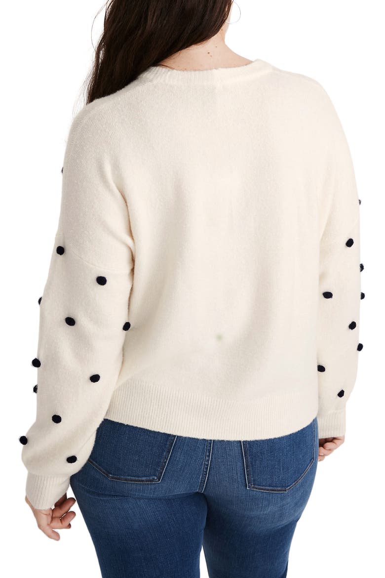 Brockton Bobble Sweater, Alternate, color, ANTIQUE CREAM