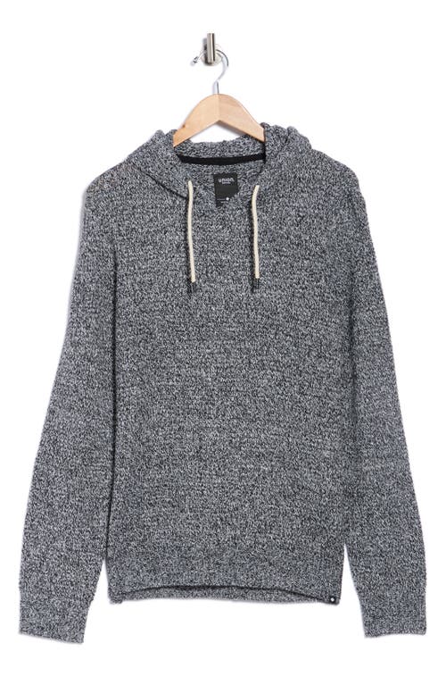 Union Milo Marled Thermal Stitch Hooded Sweater In Gray