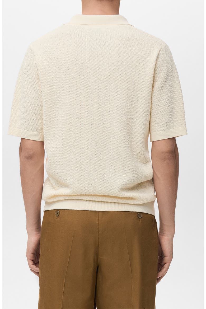 Structured Knit Polo, Alternate, color, ECRU