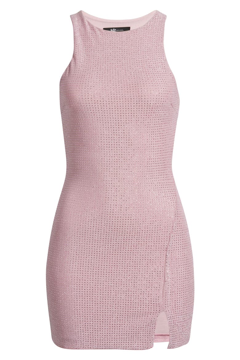 Rhinestone Detail Back Cutout Body-Con Minidress, Alternate, color, PINK
