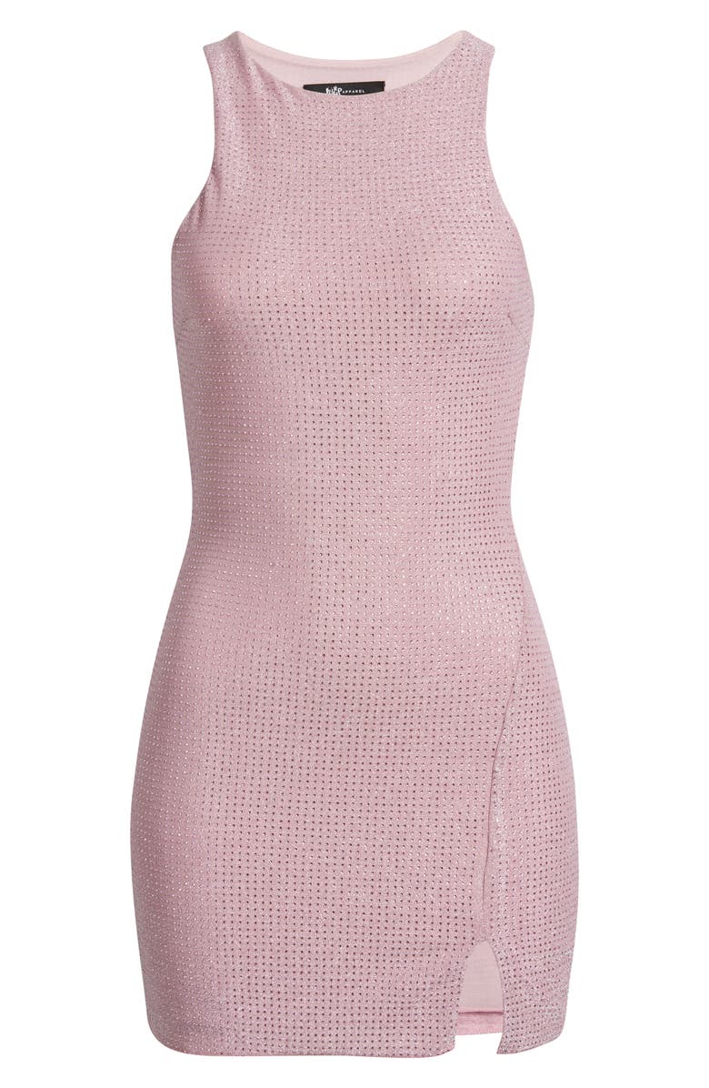Jump Apparel Rhinestone Detail Back Cutout Body-Con Minidress, Alternate, color, Pink