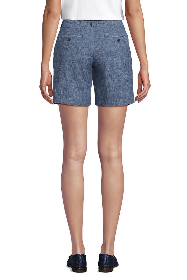 Plus Size Classic 7" Chino Shorts, Alternate, color, Evening Sky Chambray