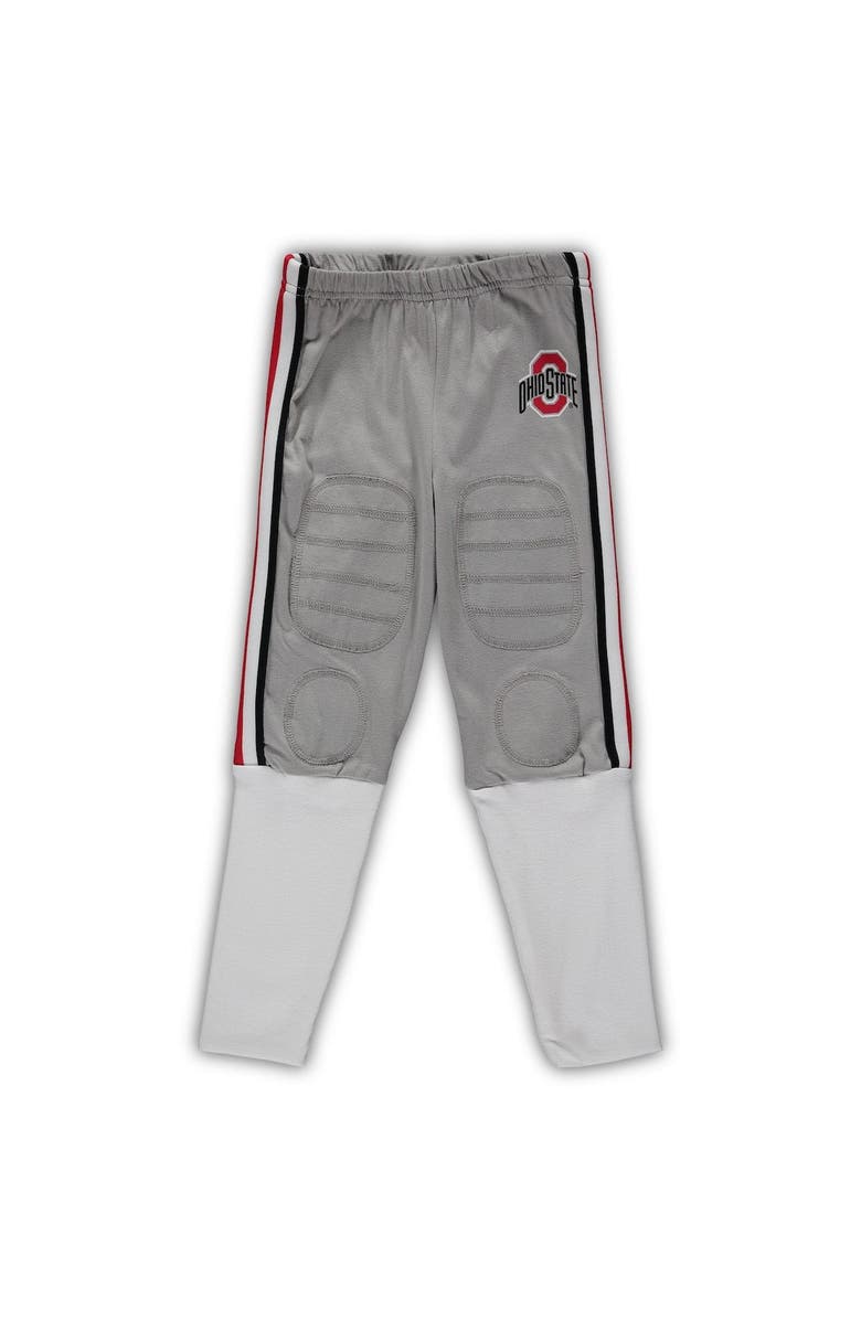 Wes & Willy Preschool Wes & Willy Scarlet Ohio State Buckeyes Football V-Neck T-Shirt and Pants Sleep Set, Alternate, color, 