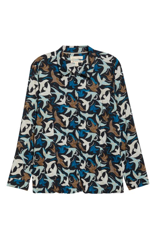 Seasalt Cornwall Larissa Printed Organic Cotton Button-up Shirt In Multi